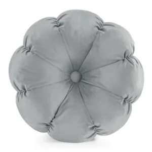 Decoratief Kussen Bloem Lichtgrijs