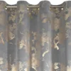 Velvet Gordijn met Gouden Bloemenprint