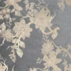 Velvet Gordijn met Gouden Bloemenprint