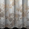 Velvet Gordijn met Gouden Bloemenprint