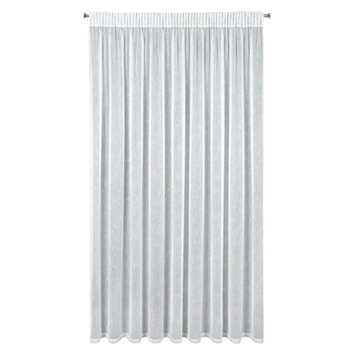 Gordijn met fijne regenstructuur versierd met zilverdraad FAX-01