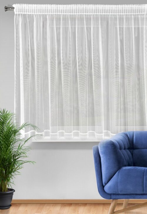Micro mesh gordijn met kant FBR-01