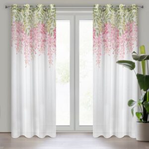 Etamine gordijn met bloemmotief FKAJ-01