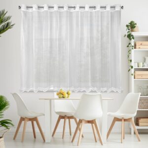 Micro mesh gordijn met borduursel FKAL-01