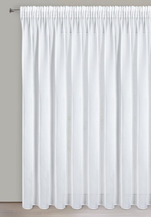 Wit voile gordijn met gewicht FWB-01