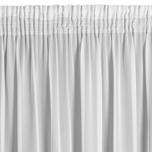 Wit voile gordijn met gewicht FWB-01