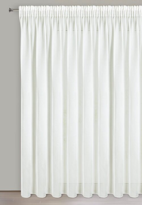 Crème voile gordijn met bies FWA-02