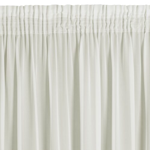 Crème voile gordijn met bies FWA-02