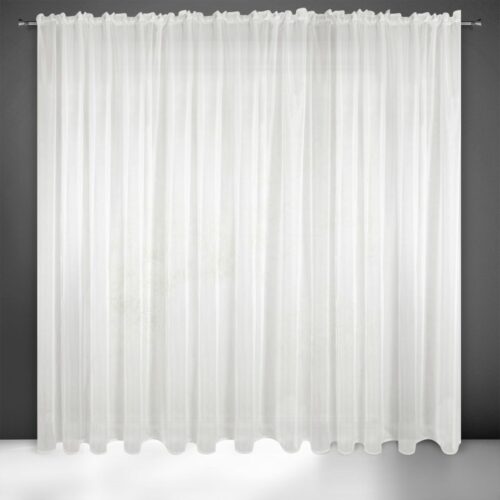Glad voile gordijn met tape FWL-02