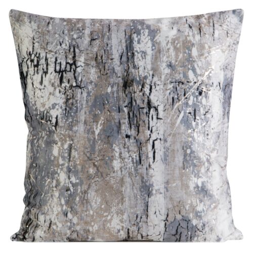 Fluwelen kussensloop met metallic print J01S-02