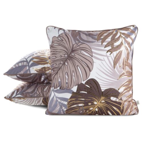 Fluwelen kussensloop met glanzende print J02F-01