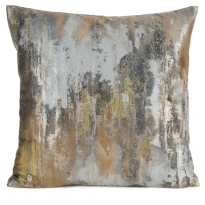 Fluweelen kussenhoes met metallic print J02G-02