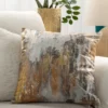 Fluweelen kussenhoes met metallic print J02G-02