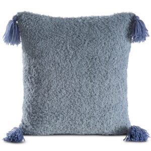 Kussenhoes met bontstructuur en decoratieve kwastjes JA113-04