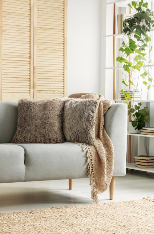 Kussenhoes met bontstructuur JA117-05