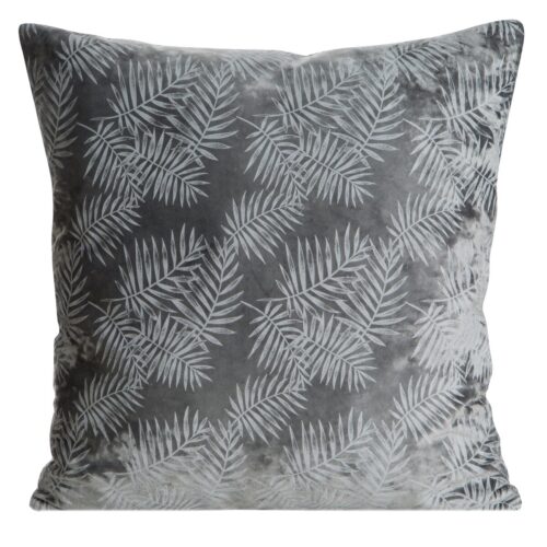 Fluwelen kussensloop met palmbladprint JA125-02