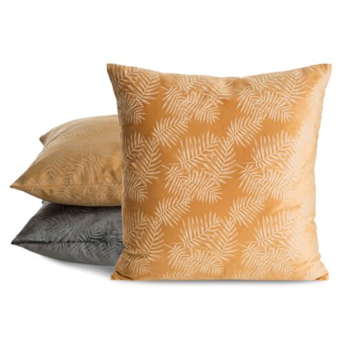 Fluwelen kussensloop met palmbladprint JA125-01