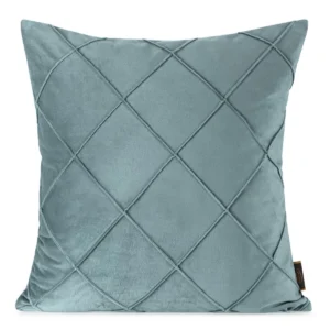 Fluwelen kussensloop met stiksels, blauw JA129-07