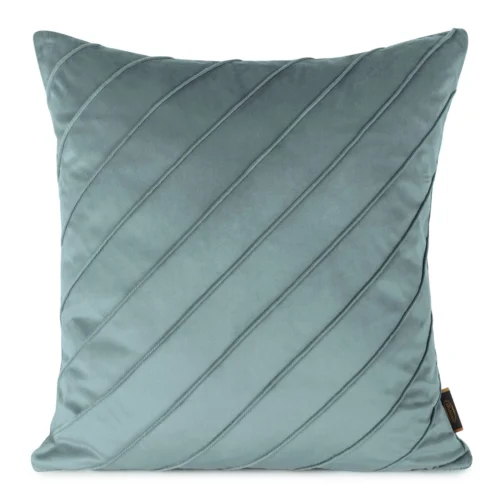 Fluwelen kussensloop met stiksels, blauw JA130-07