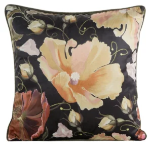 Fluwelen kussensloop met bloemen JA137-01