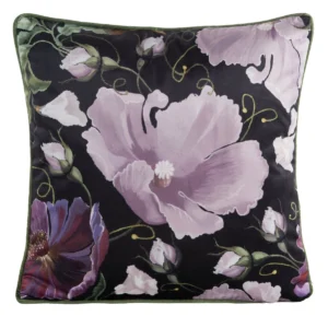Fluwelen kussensloop met bloemen JA137-02