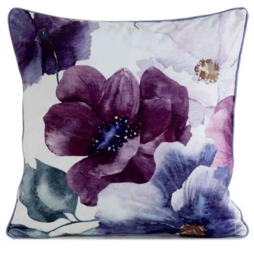 Fluwelen kussensloop met bloemen JA137-08