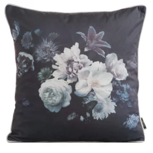 Fluwelen kussensloop met bloemen JA137-12