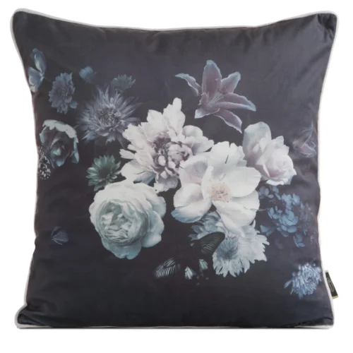 Fluwelen kussensloop met bloemen JA137-12