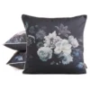 Fluwelen kussensloop met bloemen JA137-12