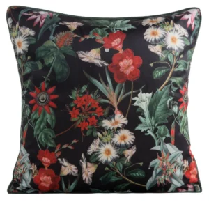 Fluwelen kussensloop met bloemen JA137-17