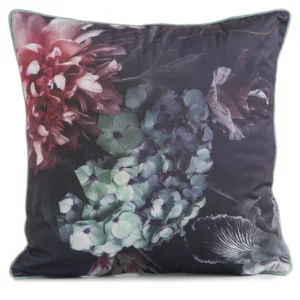 Fluwelen kussensloop met bloemen JA137-19