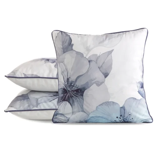 Velours kussenhoes met bloemen JA137-22