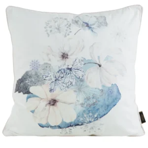 Velours kussenhoes met bloemen JA137-23