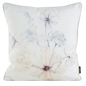 Velours kussenhoes met bloemen JA137-24