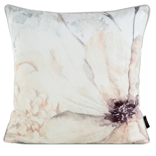 Velours kussenhoes met bloemen JA137-28