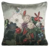 Velours kussenhoes met bloemen JA137-32