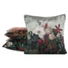 Velours kussenhoes met bloemen JA137-32
