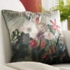 Velours kussenhoes met bloemen JA137-32