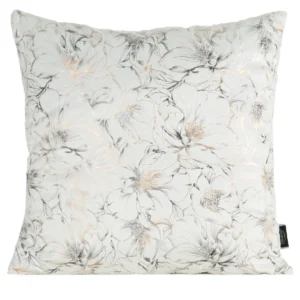 Fluwelen kussensloop met glanzende bloemenprint JA138-02