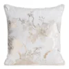 Velours kussenhoes met glanzende bloemenprint JA140-02