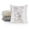 Velours kussenhoes met glanzende bloemenprint JA140-02