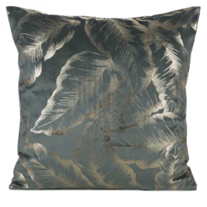 Velours kussenhoes met bladgoud JA148-04