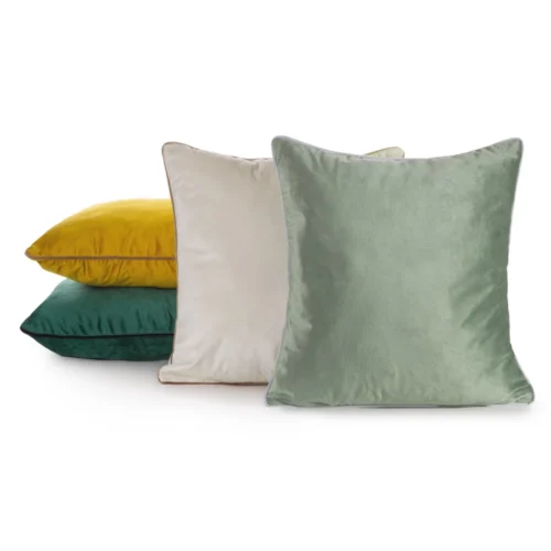Fluweelen kussenhoes met bies JA151-08