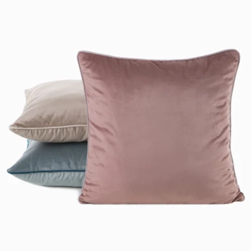 Fluweelen kussenhoes met bies JA151-08