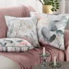 Fluweelen kussenhoes met vulling van bladeren en bloemen JA152A-03
