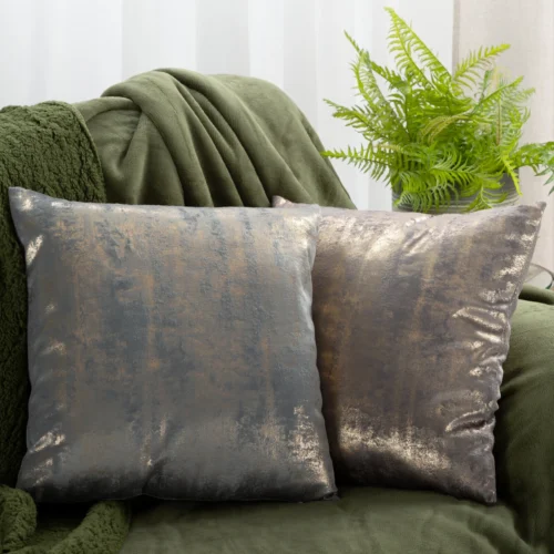 Velours kussenhoes met glanzende print JA153-04