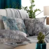 Velours kussenhoes met metallic print JA155-03