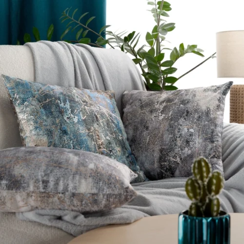 Velours kussenhoes met metallic print JA155-03