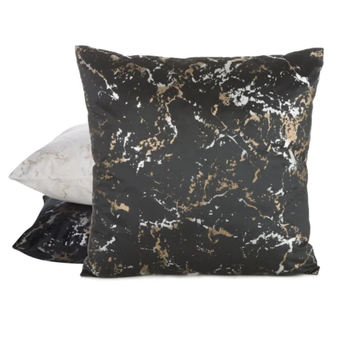 Velours kussenhoes met glanzende marmerprint JA156-02