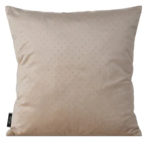 Fluwelen kussenhoes met ringen diamanten, beige, JA157-01